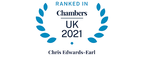 Chambers UK 2021 - Ranked in - Chris Edwards-Earl