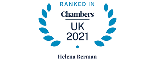Chambers UK 2021 - Ranked in - Helena Berman Chambers UK 2021 - Ranked in - Helena Berman