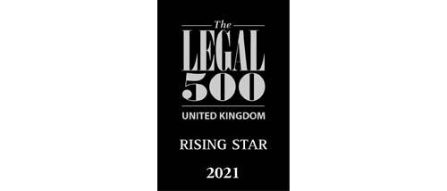 The Legal 500 UK 2021 - Rising star